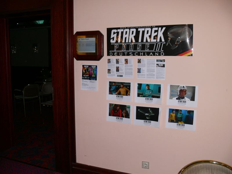 The entrance to the Star Trek Phase II room where we showed our episodes.